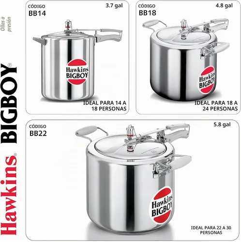 Vista 7 de Hawkins Bigboy - Olla a presión de aluminio, 14 litros