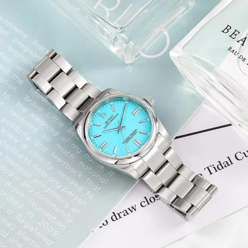 Vista 6 de BUREI Couple Watch for Men and Women Dress Minimalist Stainless Steel Watches Waterproof Fashion Watches