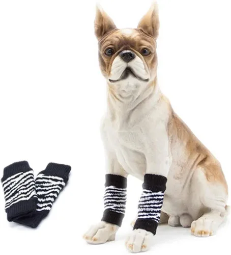 Vista 8 de ROZKITCH Protector de codo para perro, 2 patas delanteras y 2 patas traseras para rodilla, envoltura para codo de mascota, protector para calentar