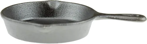Vista 5 de Juego de 3 mini sartenes de hierro fundido presazonadas resistentes, aptas para horno, color negro