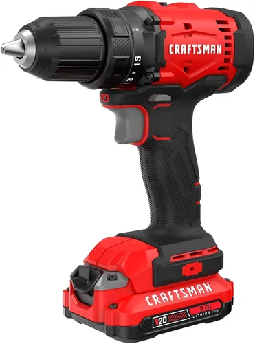 Vista 8 de CRAFTSMAN V20 - Juego de taladro/destornillador inalámbrico (CMCD700C1)
