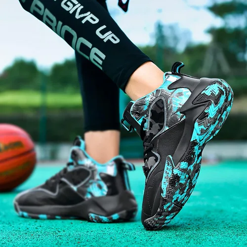 Vista 5 de CJSPORX - Tenis de baloncesto para hombre, transpirables, antideslizantes, para correr