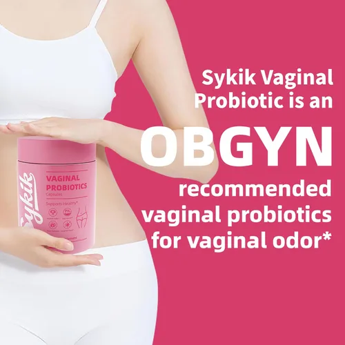 Vista 7 de Sykik Probióticos vaginales para mujer con prebióticos y mezcla de lactobacillus, equilibrio de pH, 60