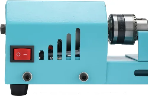 Vista 4 de Mini torno de cuentas pulidora máquina de sobremesa Torno de madera Torno de madera Aleación de aluminio MICRO Torno de madera DIY carpintería