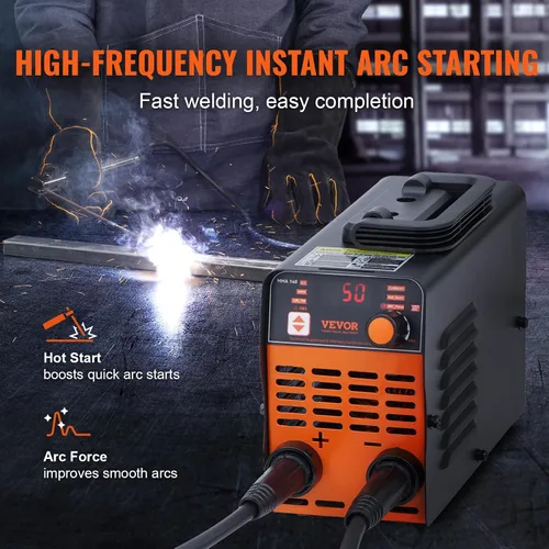 Vista 4 de VEVOR Soldador de Palo, Mini y Portátil 140Amp 2 en 1 Máquina de Soldadura ARC/Lift TIG, Soldador de Arco con Arranque en Caliente/Fuerza