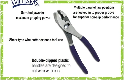 Vista 2 de Williams PL-6C Alicates combinados de juntas deslizantes de 6 pulgadas