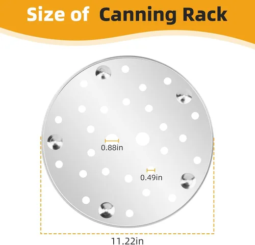 Vista 2 de 2 unids 85707 - Estante para latas a presión de 11 pulgadas para olla a presión Presto de 16 a 22 cuartos de galón Universal Steamer Rack for Home