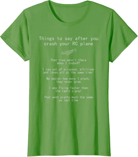 Vista 4 de Cosas que decir cuando te estrellas con tu camiseta RC Plane hobby