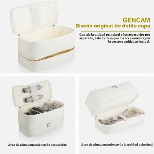 Vista 2 de Estuche de transporte de doble capa para Shark Flexstyle, estuche de viaje para Shark SpeedStyle, bolsa organizadora de almacenamiento portátil