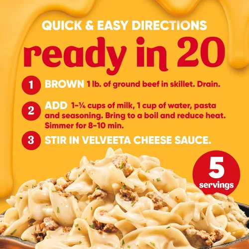 Vista 6 de Velveeta – Lasaña clásica Cheesy Skillets