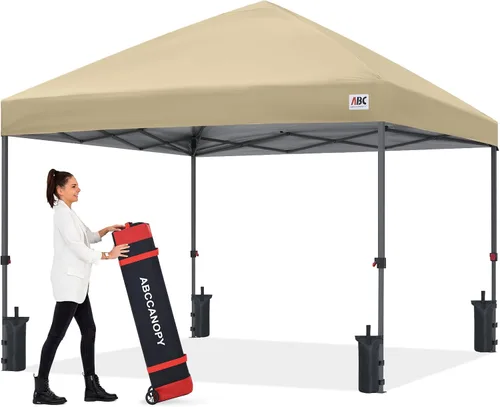 Vista 68 de ABCCANOPY Tienda de campaña desplegable de 10 x 10, protección contra la Beige