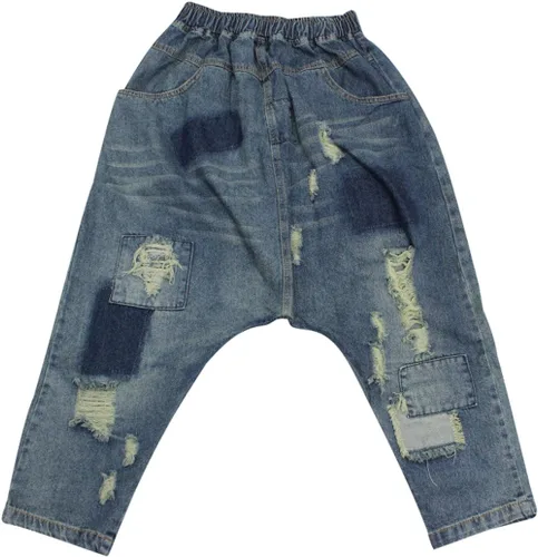 Vista 4 de Bigasset Pantalones de harén con cintura elástica para mujer