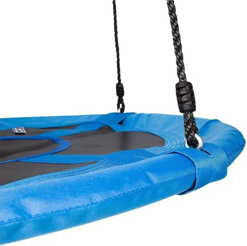 Vista 4 de Juego de asiento de columpio de árbol colgante de cuerda gigante con diseño de nido de disco, resistente, fácil de instalar, para niños y adultos