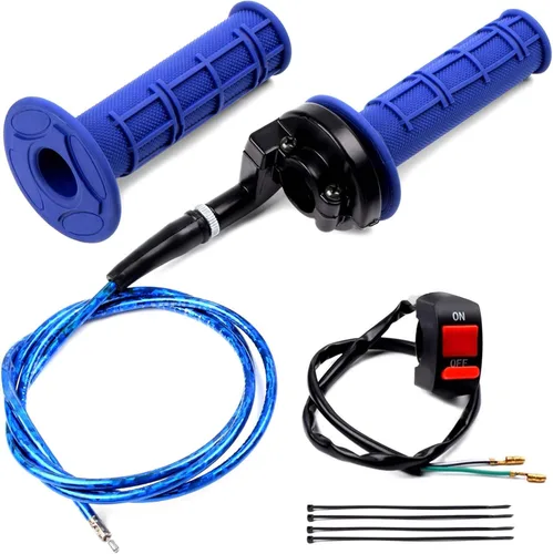 Vista 11 de 7/8 22mm puños de acelerador de goma suave con cable de giro, conjunto de acelerador para mini bicicleta de 50cc 90cc 110cc 125cc Mini/Pit/Dirt/ATV