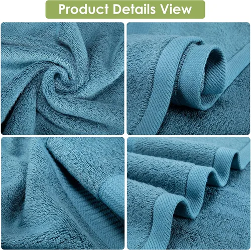 Vista 3 de Toallas de baño grandes para cuerpo, sensibles, para adultos, niños, bebés, hotel, spa, gimnasio, súper suaves, altamente absorbentes, toallas