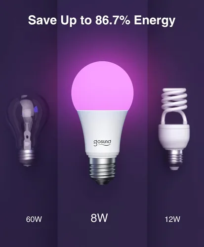 Vista 12 de Beantech - Bombilla inteligente, bombillas LED WiFi, bombilla regulable de 2700 K-6500 K, bombillas inteligentes compatibles con Alexa y Google