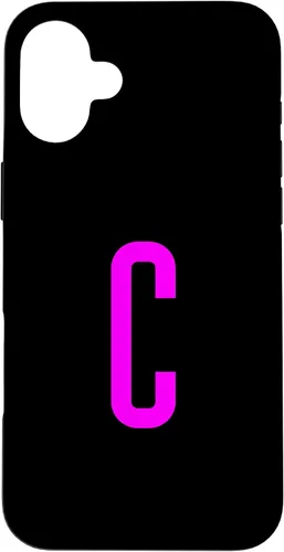 Vista 22 de iPhone 16 Letter C Magenta Favorite Initial Monogram Case