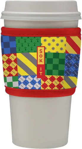 Vista 202 de Sok It HotSok Coffee & Tea - Funda de neopreno con aislamiento reutilizable (floral abstracto)