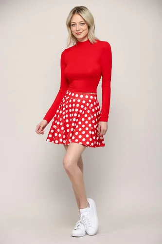 Vista 2 de Made By Johnny Minifalda plisada y elástica casual para mujer con pantalones cortos