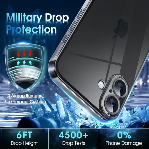 Vista 563 de Supdeal Funda cristalina transparente para iPhone 11, [No se amarillea] [Protección de la cámara] [Probado contra caídas de grado militar] Funda