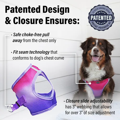 Vista 4 de Doggie Design Arnés para perro, arnés para perro sin estrangulamiento, chaleco para perro, malla de poliéster, arnés para mascotas, diseño simple