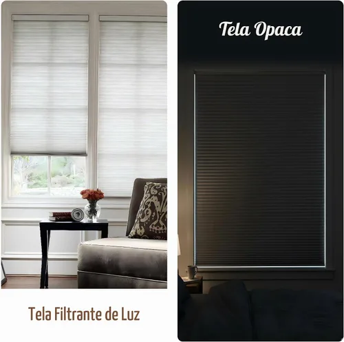 Vista 4 de Persianas celulares inalámbricas para patio/puertas francesas y ventanas 01- Filtrado de luz- Blancanieves