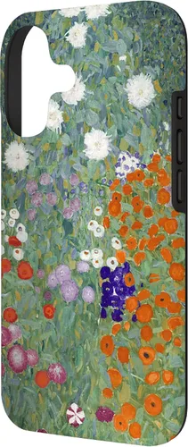 Vista 2 de Flower Garden Painting Klimt Art History Funda para iPhone 17