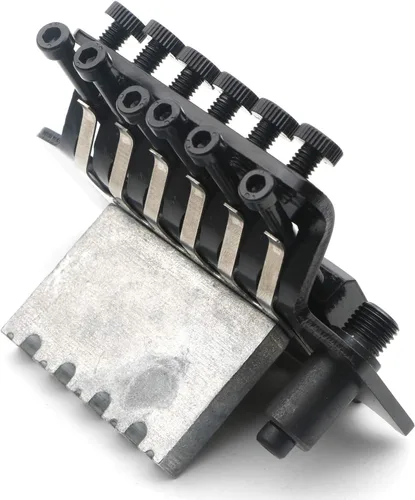 Vista 5 de Puente de trémolo para guitarra eléctrica negra con barra doble de bloqueo Strat para tipo Floyd Rose Electric Guitar Bridge Replacement with