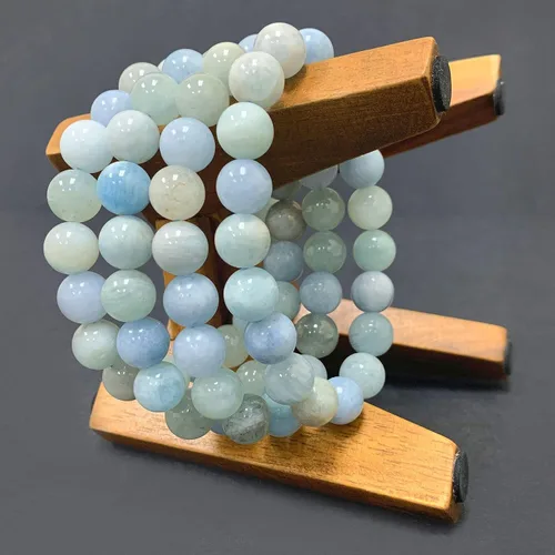 Vista 299 de Gem Avenue Handmade Round Bead Stretch Bracelet Unisex Natural Stone Beaded Jewelry for Men & Women, Elastic Wristband for Daily Wear