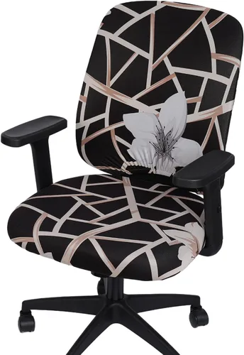 Vista 37 de Melaluxe Funda para silla de oficina de computadora, funda universal protectora y elástica para silla giratoria elástica