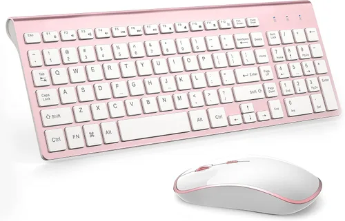 Vista 8 de JOYACCESS Combo de teclado y mouse inalámbricos, 2.4G compacto y ultra delgado teclado inalámbrico y mouse para Windows, computadora, escritorio
