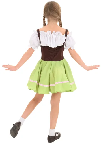 Vista 2 de Disfraz infantil de chica alemana Multicolor