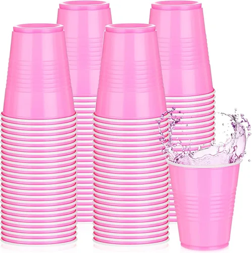 Vista 18 de Pickmesh Paquete de 50 Vasos de Plástico de 12 oz Vasos Desechables de Navidad a Granel para el Día de Año Nuevo, Bodas, Cumpleaños, Baby Shower
