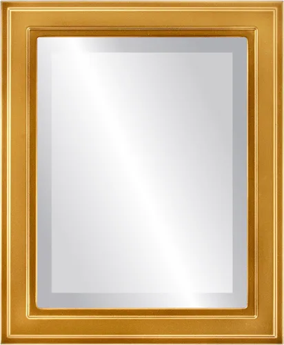 Vista 29 de OVALCREST Espejo de pared biselado rectangular para decoración del hogar, estilo Wright - Oro champán - Dimensiones exteriores de 16 x 20 pulgadas