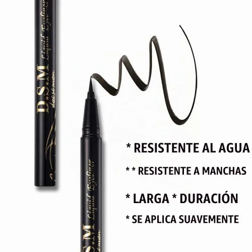 Vista 6 de Delineador de ojos líquido impermeable de larga duración y a prueba de manchas, 2 paquetes de lápiz delineador preciso para todo el día con punta