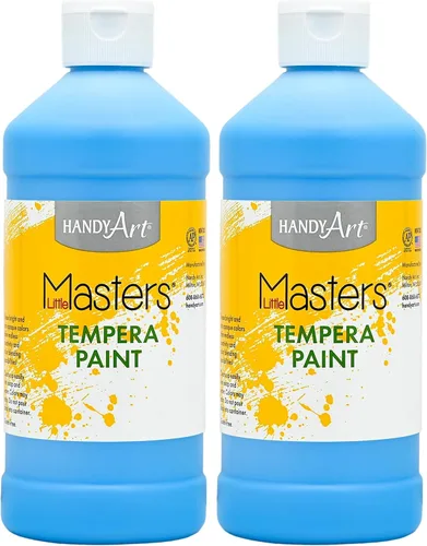Vista 34 de Handy Art Little Masters - Pintura al témpera, kit de 4 galones, blanco, amarillo, rojo, azul
