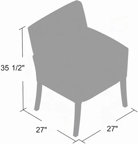 Vista 3 de Boss Office Products Silla de invitados Box Arm con acabado de caoba en negro, 250