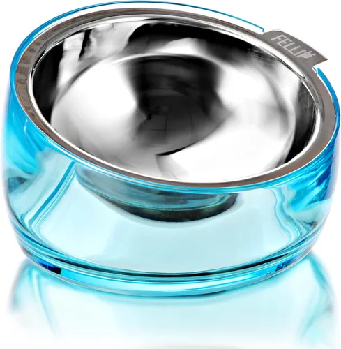 Vista 10 de Felli Oblik - Comederos elevados de acero inoxidable para perros pequeños de patas cortas, tazón de comida y agua, recipiente removible apto