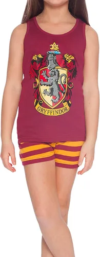 Vista 4 de Harry Potter All House Crest - Conjunto de pijama de algodón con camiseta corta de Intimo