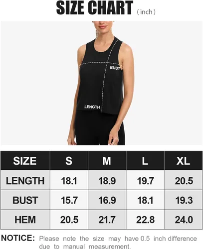Vista 6 de Paquete de 4 camisetas cortas de entrenamiento para mujer, cuello alto, sin mangas, atléticas, fluidas, musculares, camisetas de gimnasio