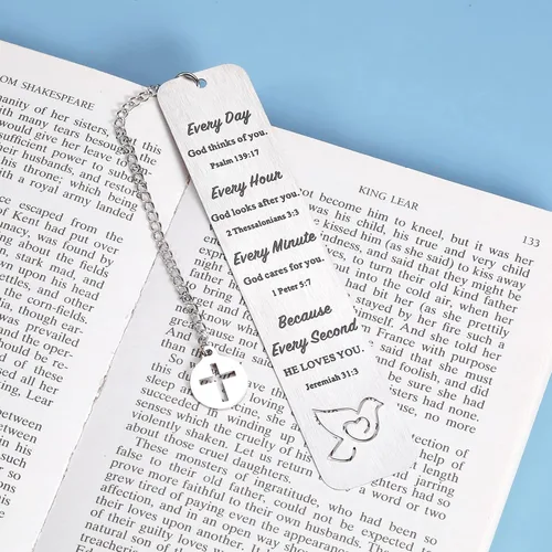 Vista 5 de Regalos cristianos para mujeres, marcador inspirador de versículos bíblicos para amantes de los libros, regalos de Navidad para mamá, niños, amigos