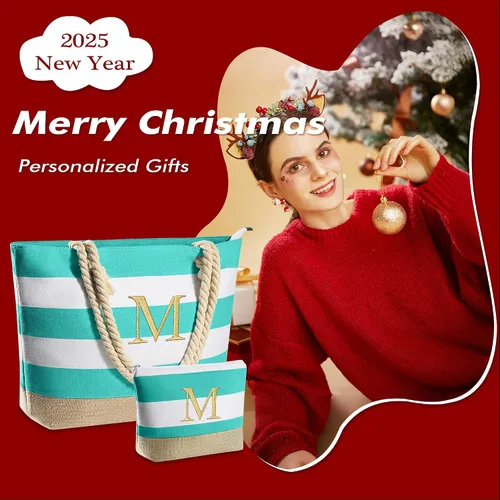 Vista 54 de YOOLIFE Bolsas de playa para mujer, bolsa de lona de viaje, bolsa impermeable para piscina, artículos esenciales de viaje, regalos para mujeres