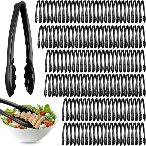 Vista 9 de Tessco for you 25 pinzas de plástico para servir a granel, pinzas desechables de plástico de 9 pulgadas, pinzas de ensalada resistentes para cocina