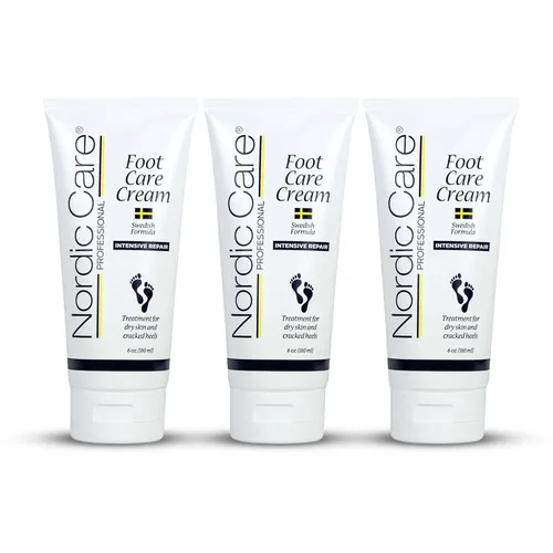 Vista 9 de Nordic Care Crema para el cuidado de pies, 6 onzas. Loción para pies agrietados y secos Para pies secos, talones agrietados y eliminación