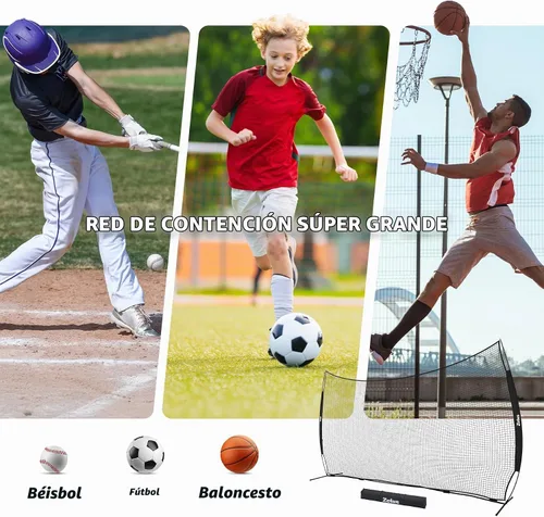 Vista 2 de ZELUS Baseball Net, Backstop Net for Baseball, Softball, Lacrosse, Soccer Negro