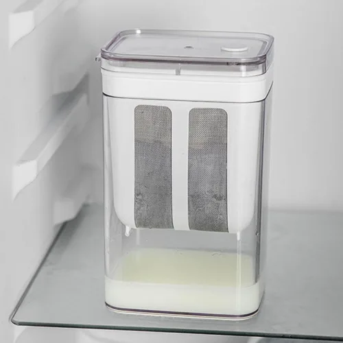 Vista 5 de MagiDeal Colador de yogur, colador de alimentos, herramientas de cocina, reutilizable, filtro de yogur casero, taza de filtro de leche de soja