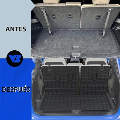 Vista 5 de Rongtaod Alfombrillas de piso compatibles con Honda Pilot 2016-2022 de 7 asientos, alfombrilla de maletero, alfombrilla de carga, forro de carga