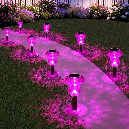 Vista 21 de Paquete de 16 luces solares para exteriores, luces de jardín de Cambio