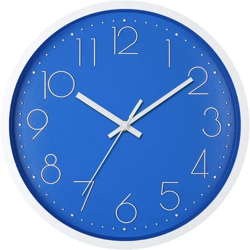 Vista 15 de Reloj de pared, relojes de pared de cocina, reloj silencioso redondo, clásico, funciona con pilas, diseño moderno y estilo para sala de estar