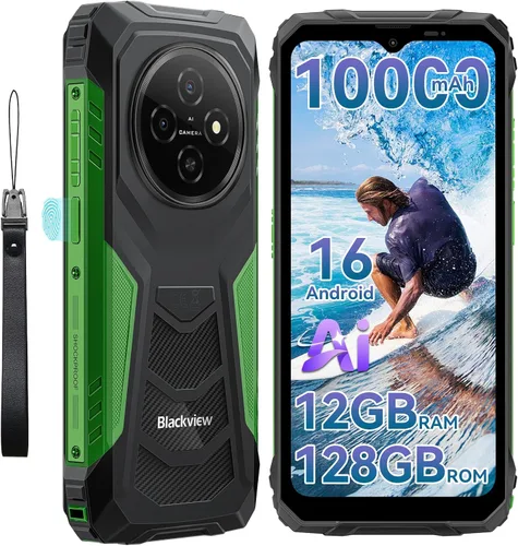 Vista 12 de Blackview Fort 1 - Teléfono resistente Android 15, batería de 10000 mAh, 12 GB + 128 GB, 2 TB de expansión, teléfono inteligente resistente